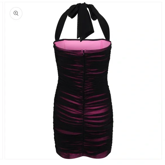 Mia Mesh Dress - Black and Pink - Picture 3 of 4